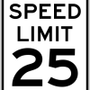 25 MPH Speed Limit Sign